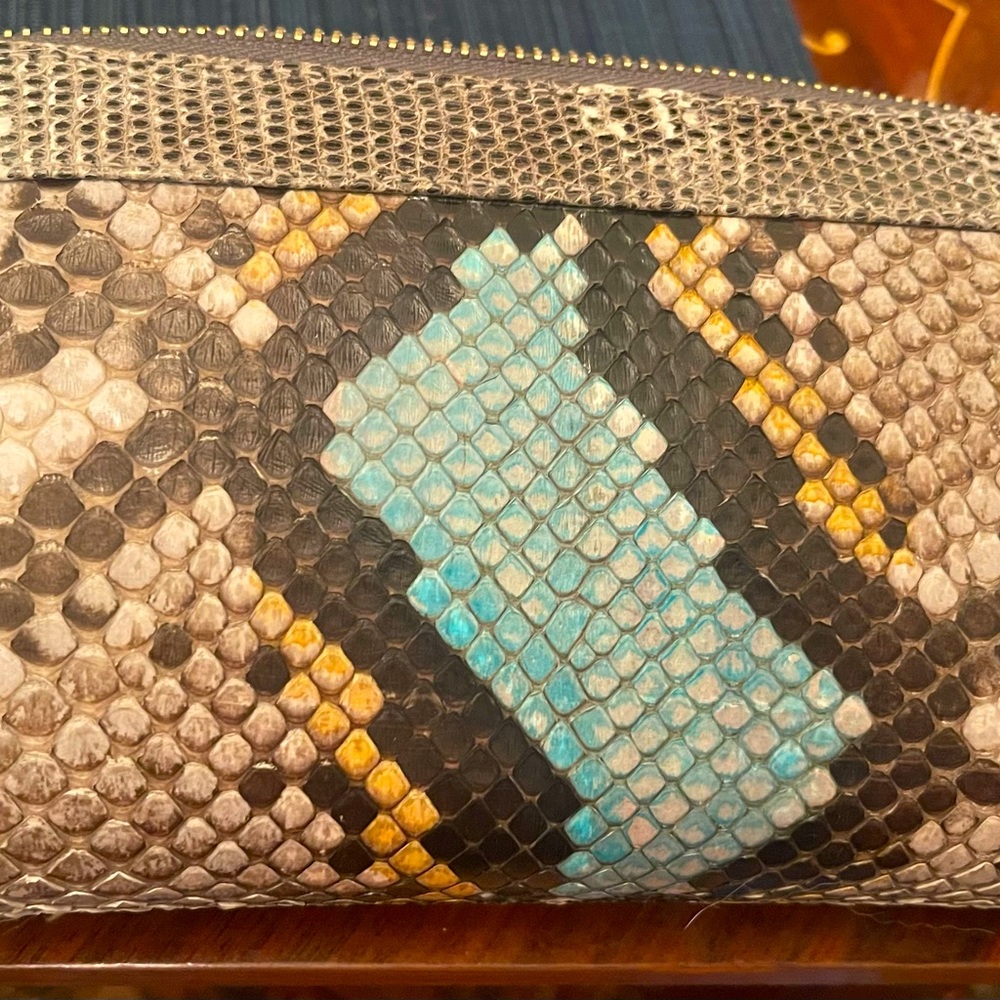 Gorgeous Real Python Snake Wallet. Colors, One Si… - image 2